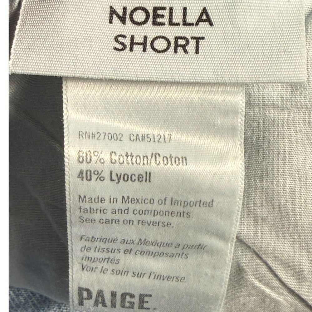 PAIGE‎ Noella Short Barcelona Distressed Light Wash Denim Cutoffs 4 27 - Picture 5 of 8